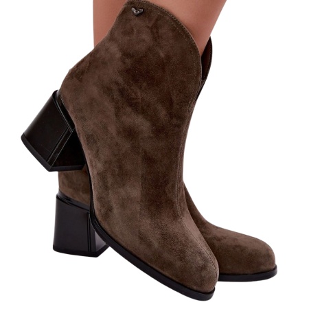 Botine din piele naturala OLY Taupe - Img 2