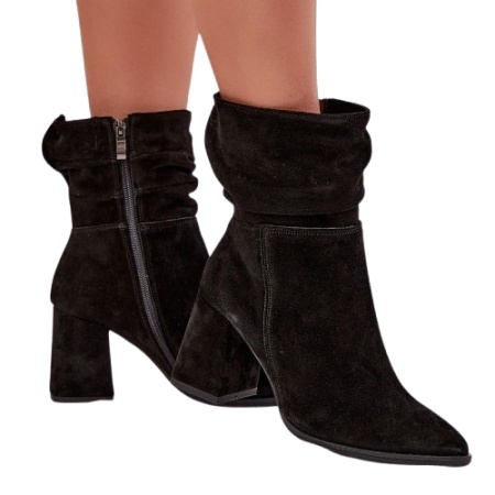 Cizme din piele naturala CARINA Black - Img 3