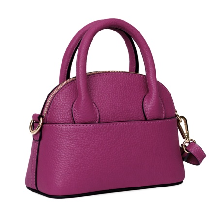 Geanta din piele naturala AGATA Fucsia - Img 2