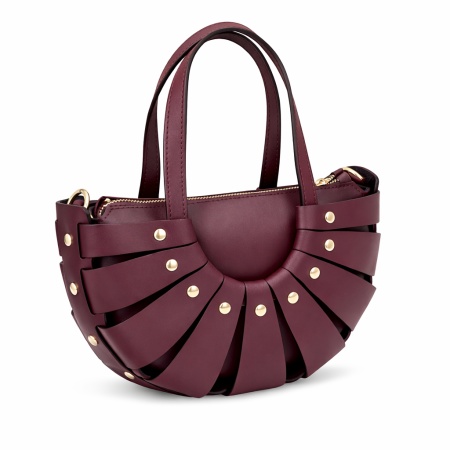 Geanta din piele naturala NINFEA Burgundy - Img 2