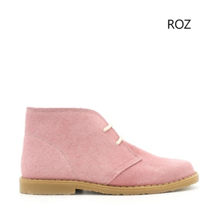 Ghete din piele intoarsa DIGO Roz - Img 2