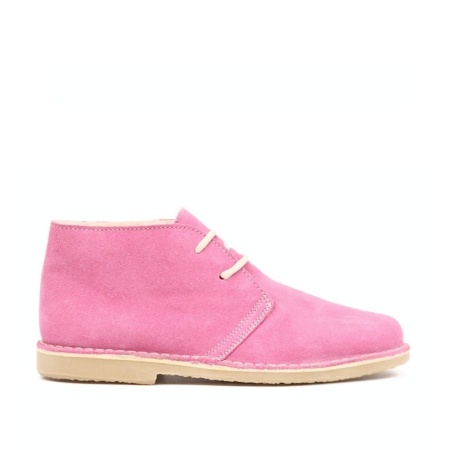 Ghete imblanite din piele intoarsa SAFARI Pink - Img 2