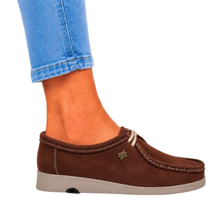 Mocasini din piele intoarsa SAFARI Tabac - Img 3