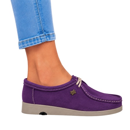 Mocasini din piele intoarsa SAFARI Violet - Img 3