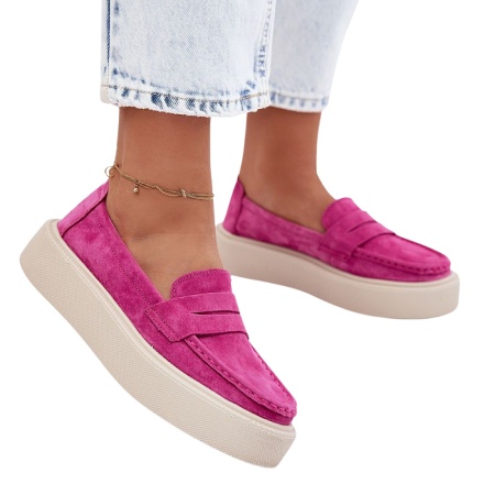 Pantofi din piele naturala CARA Fucsia - Img 2