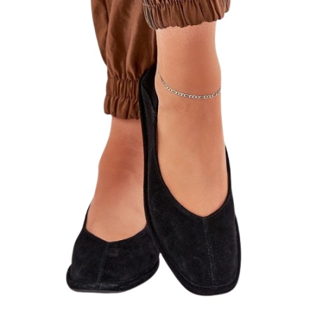 Pantofi din piele naturala STAR Black - Img 2