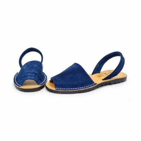 Sandale din piele AVARCA NUBUCK Blue - Img 8