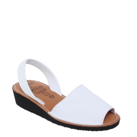 Sandale din piele AVARCA WEDGE White - Img 3