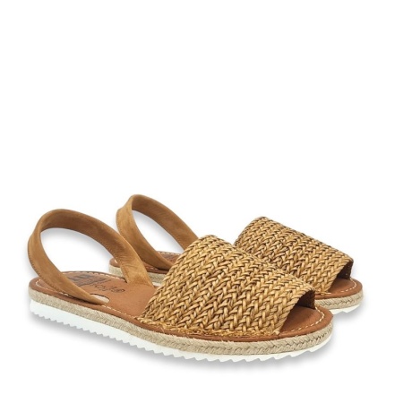 Sandale din piele intoarsa, AVARCA RUSTIC Beige