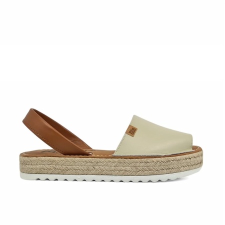 Sandale din piele naturala, AVARCA SOLITUDE Beige - Img 2