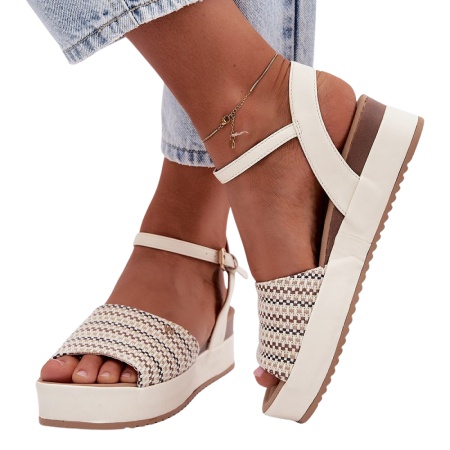 Sandale din piele naturala WRANGLER Nude - Img 3