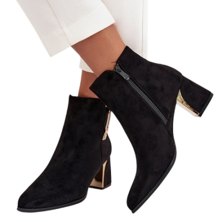 Botine din piele ecologica DANILA Black - Img 2