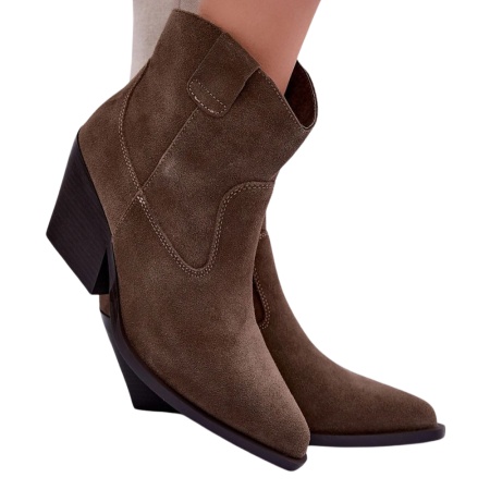 Botine din piele naturala ANAHI Taupe - Img 2