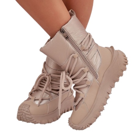 Cizme matlasate LEE COOPER Beige - Img 3
