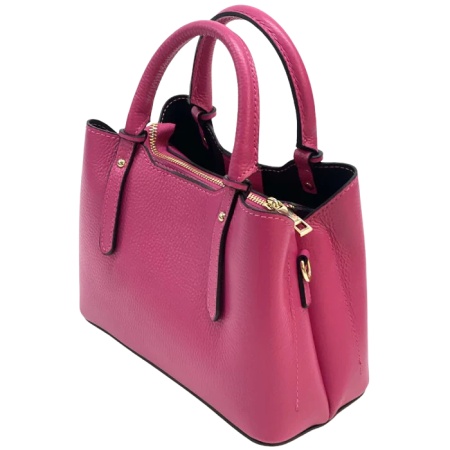 Geanta din piele naturala SAVIANA Fucsia - Img 4