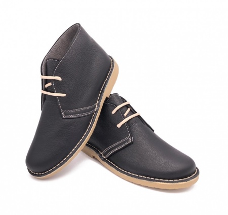 Ghete din piele naturala NAPPA Black - Img 3
