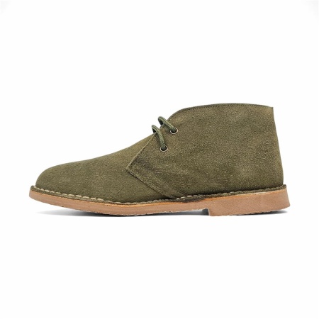 Ghete imblanite din piele intoarsa DIGO Khaki - Img 3