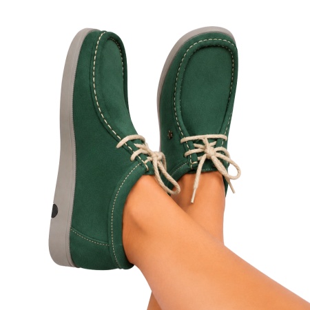 Mocasini din piele intoarsa SAFARI Verde - Img 2