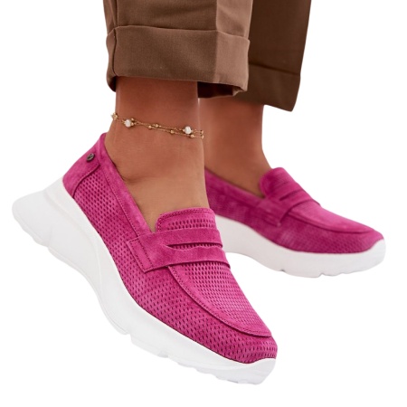 Pantofi din piele naturala ALEJANDRA Fucsia - Img 2