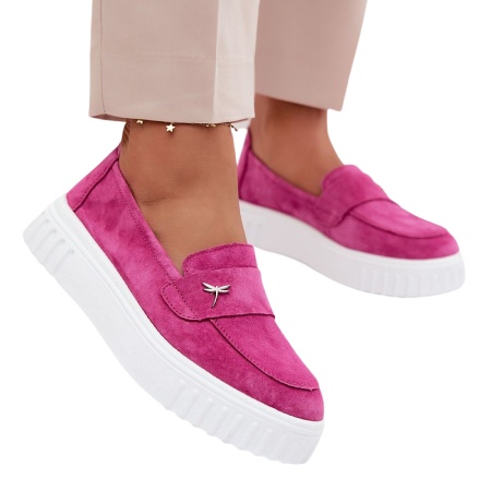 Pantofi din piele naturala NAIARA Fucsia - Img 2