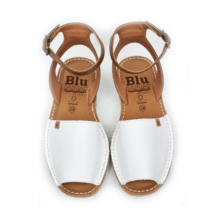Sandale din piele naturala AVARCA ANKLE White - Img 5