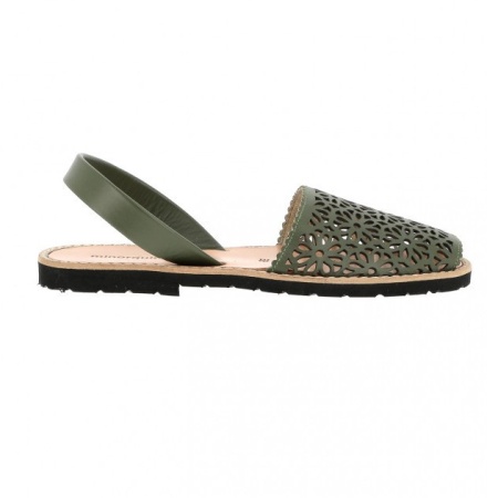 Sandale din piele naturala AVARCA MINORQUINES Laser Khaki - Img 3
