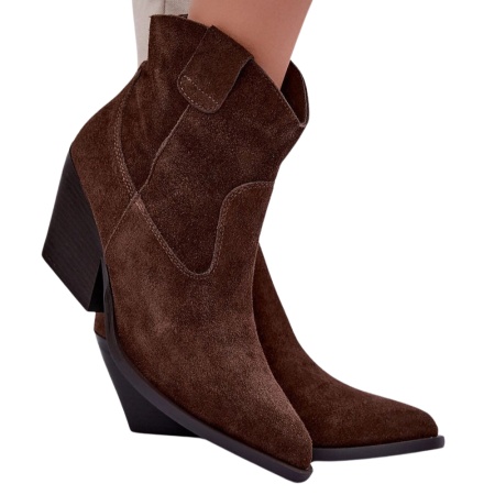 Botine din piele naturala ANAHI Brown - Img 2