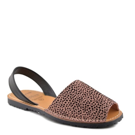Sandale din piele AVARCA DOTS Brown - Img 2