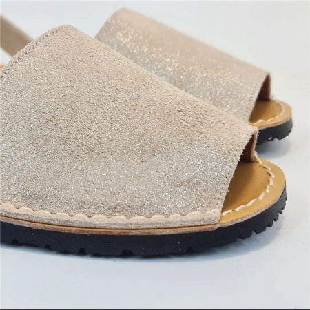 Sandale din piele AVARCA SAND BEIGE - Img 4