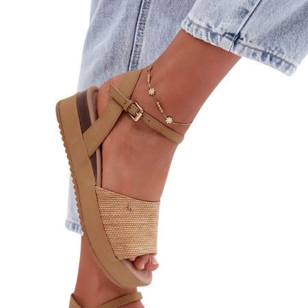 Sandale din piele naturala WRANGLER Beige - Img 3