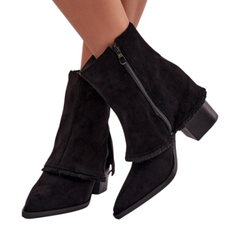 Botine din piele ecologica VILEMA Black - Img 2