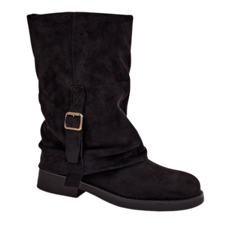 Cizme din piele ecologica DINALA Black - Img 2