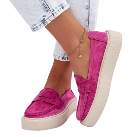 Pantofi din piele naturala CARA Fucsia - Img 3