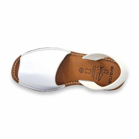 Sandale din piele AVARCA WEDGE White - Img 4