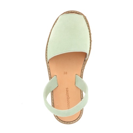 Sandale din piele MINORQUINES NUBUCK Cucumber - Img 3