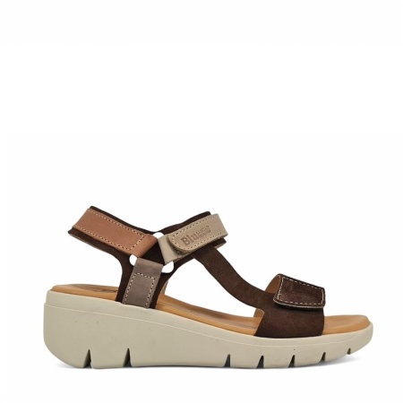 Sandale din piele naturala LEONA Brown - Img 2