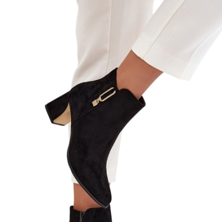 Botine din piele ecologica DANILA Black - Img 3