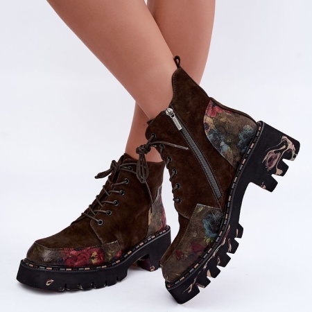 Botine din piele naturala TAPIS Brown - Img 3