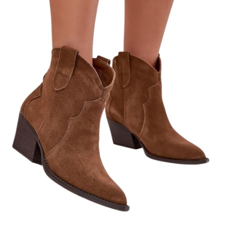 Botine din piele naturala YOLKA Camel - Img 2