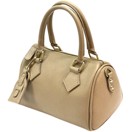 Geanta din piele naturala MAELIS Beige - Img 2