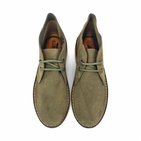Ghete din piele intoarsa DIGO Khaki - Img 2