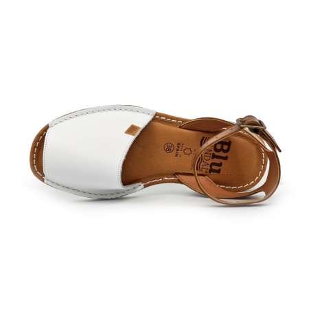 Sandale din piele naturala AVARCA ANKLE White - Img 6