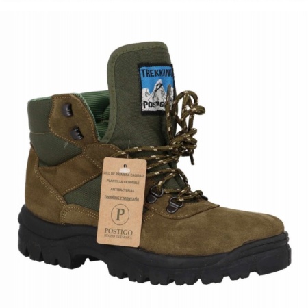 Bocanci impermeabili din piele OAK Khaki - Img 2