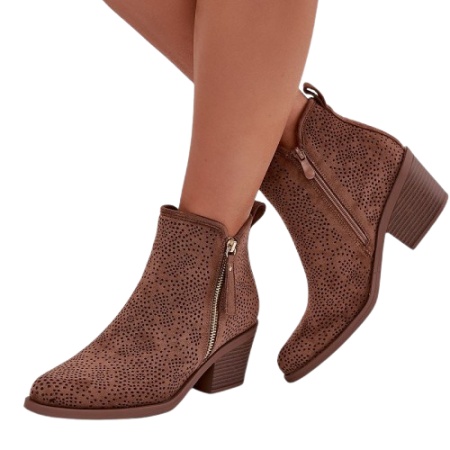 Botine din piele ecologica MARGOT Camel - Img 2
