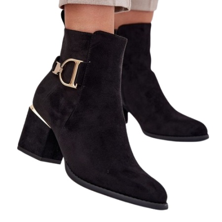 Botine din piele ecologica NAVINA Black - Img 2