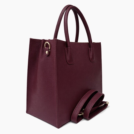 Geanta din piele naturala GERTRUDE Burgundy - Img 2