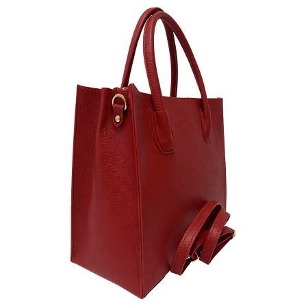 Geanta din piele naturala GERTRUDE Red - Img 2