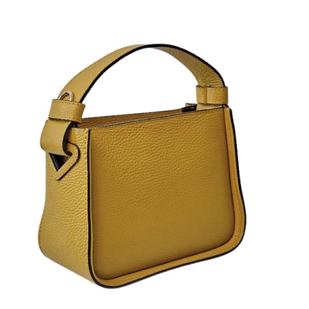 Geanta din piele naturala ROSIA Yellow - Img 2