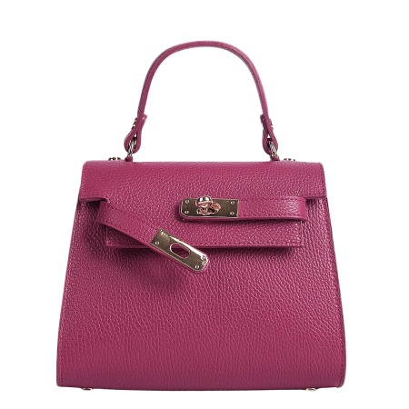 Geanta din piele naturala VENERA Fucsia - Img 3