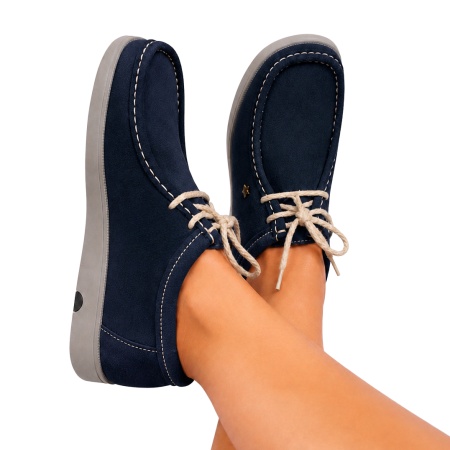 Mocasini din piele intoarsa SAFARI Bleumarin - Img 2
